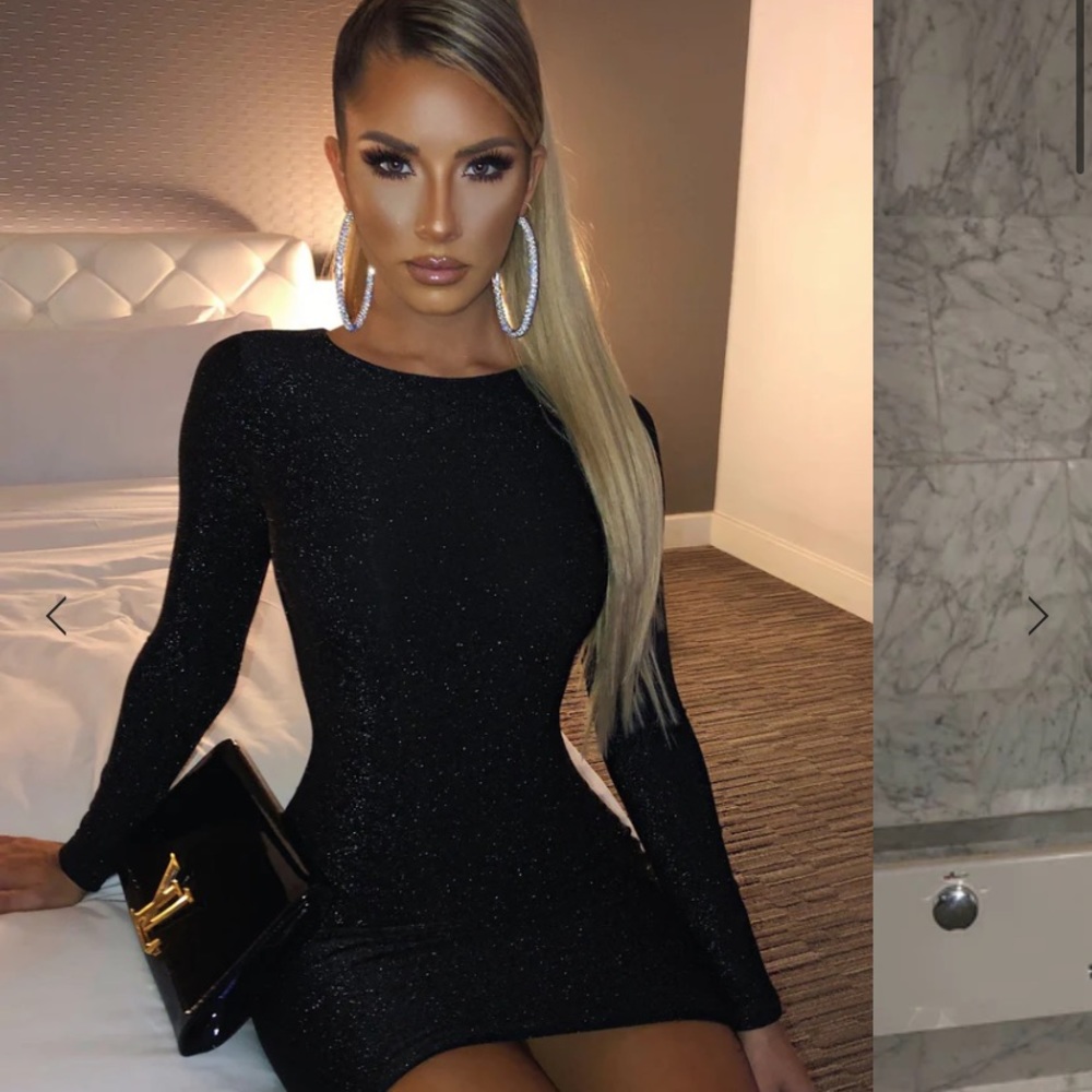 Babyboo Bodycon Black sparkly dress